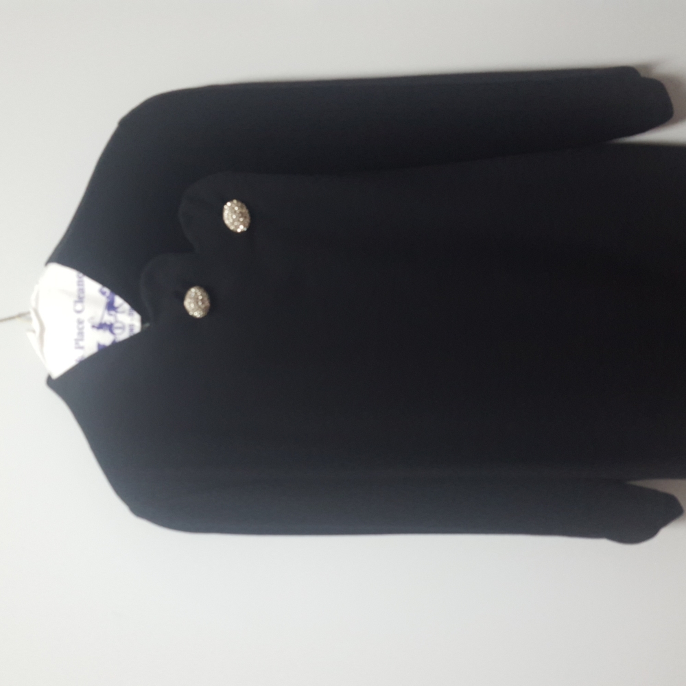 Black Wool Adele Simpson Dress - image 1